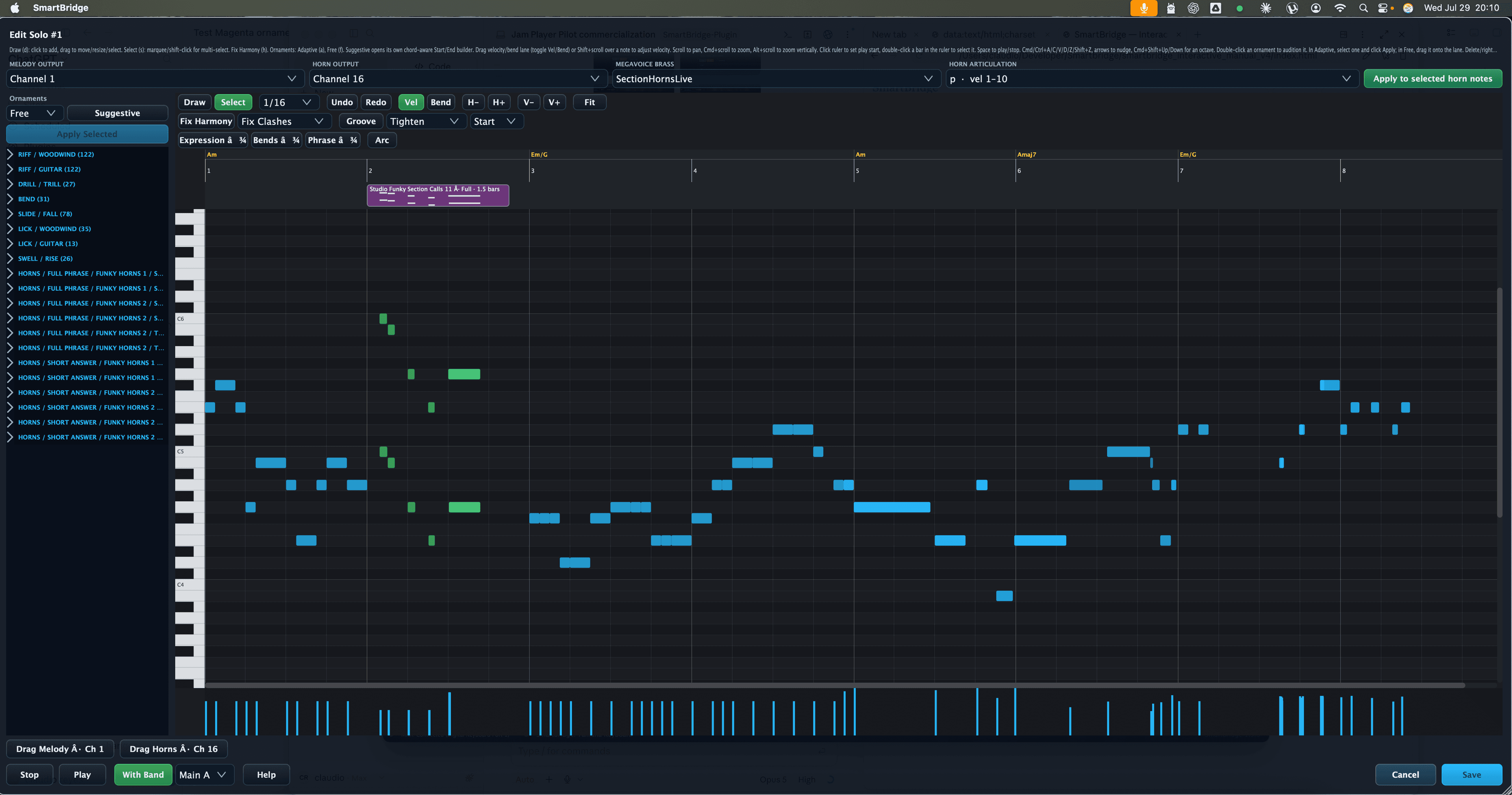 Phrase & Riff Editor
