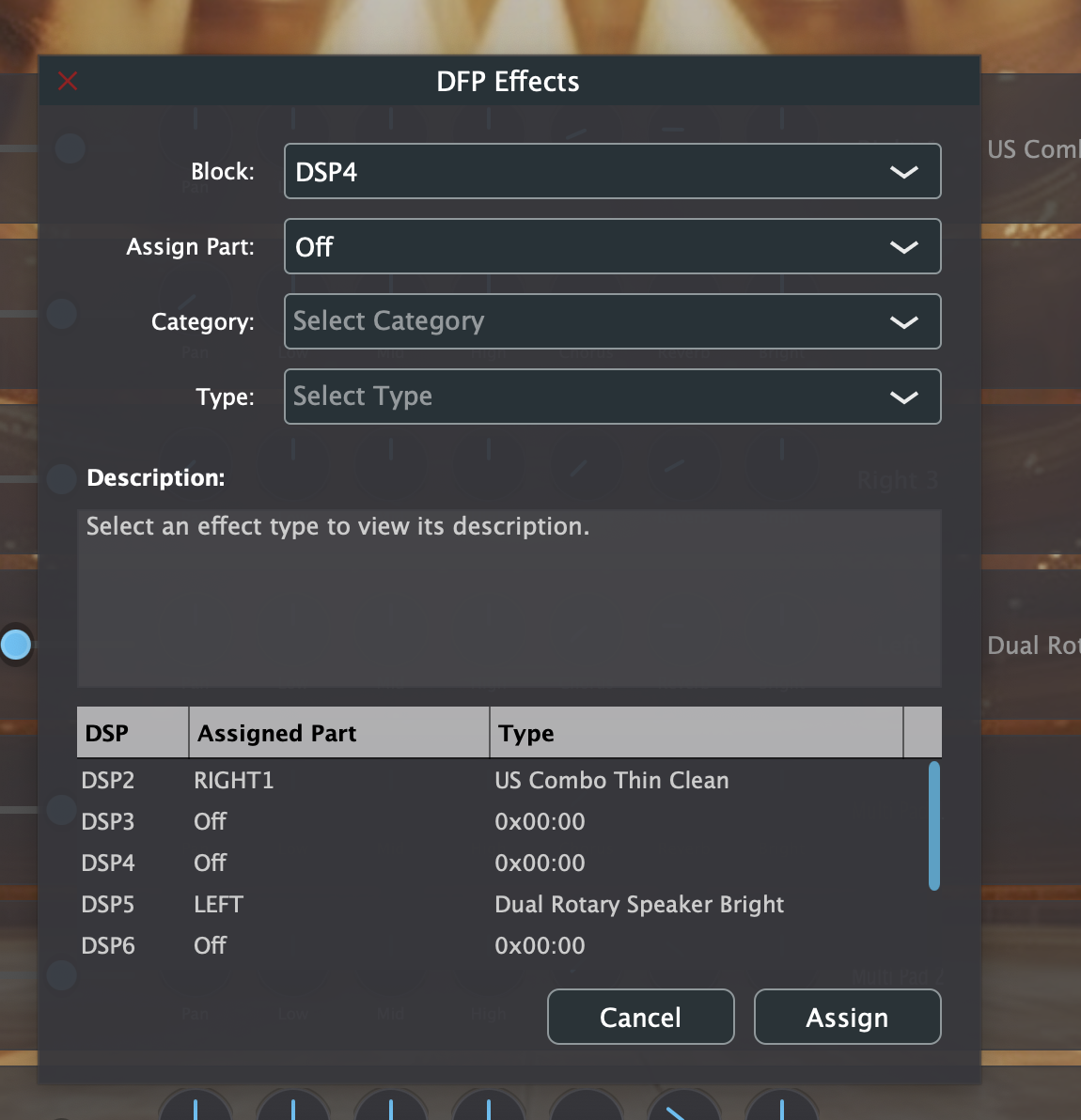 DSP Effects Panel